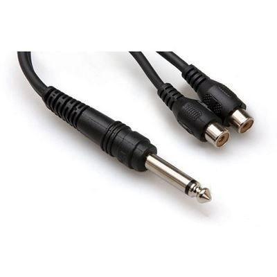 Hosa YPR 103 Audio Adapter Y Adaptor Cable | 1/4" Inch TS to Dual RCAF