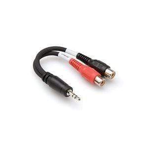 Hosa YRA 154 | Stereo Breakout Cable | 3.5 mm TRS to Dual RCA Female