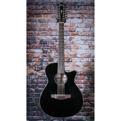 Ibanez AEG 12 String Acoustic Electric Guitar, Black | AEG5012BK