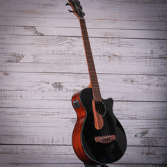 Ibanez AEGB24E Acoustic Electric Bass, All Sapele Body, Black