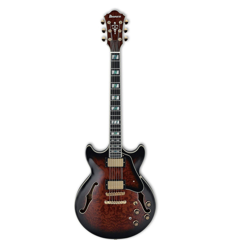 Ibanez AM153QA Artstar Guitar | Dark Brown Sunburst