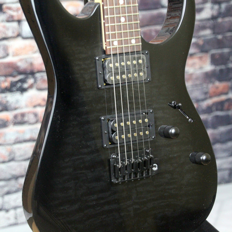 Ibanez GRG120QH Gio Series Electric Guitar | Transparent Black