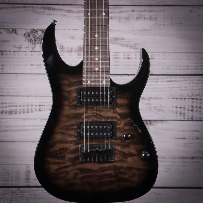 Ibanez GRG7221QA 7-String Electric Guitar | Transparent Black