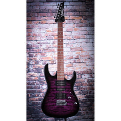 Ibanez GRX70QATVT GIO Series Electric Guitar | Trans Violet Sunburst