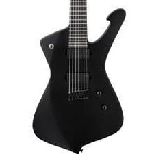 Ibanez Iron Label Iceman 7-String Electric Guitar w/Bag | Black Flat