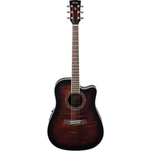 Ibanez PF28ECE Performance Series Acoustic-Electric Guitar Dark Violin Sunburst