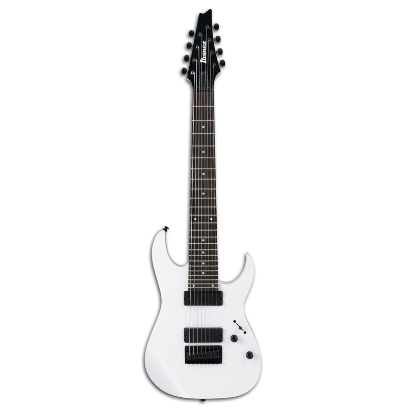 Ibanez RG8-BK 8-String Electric Guitar | Black Finish White