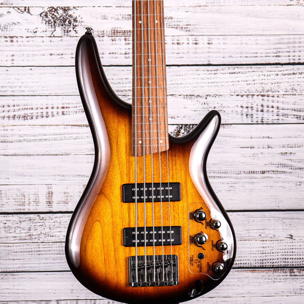 Ibanez SR375EF Fretless 5-String Bass Guitar | Brown Burst