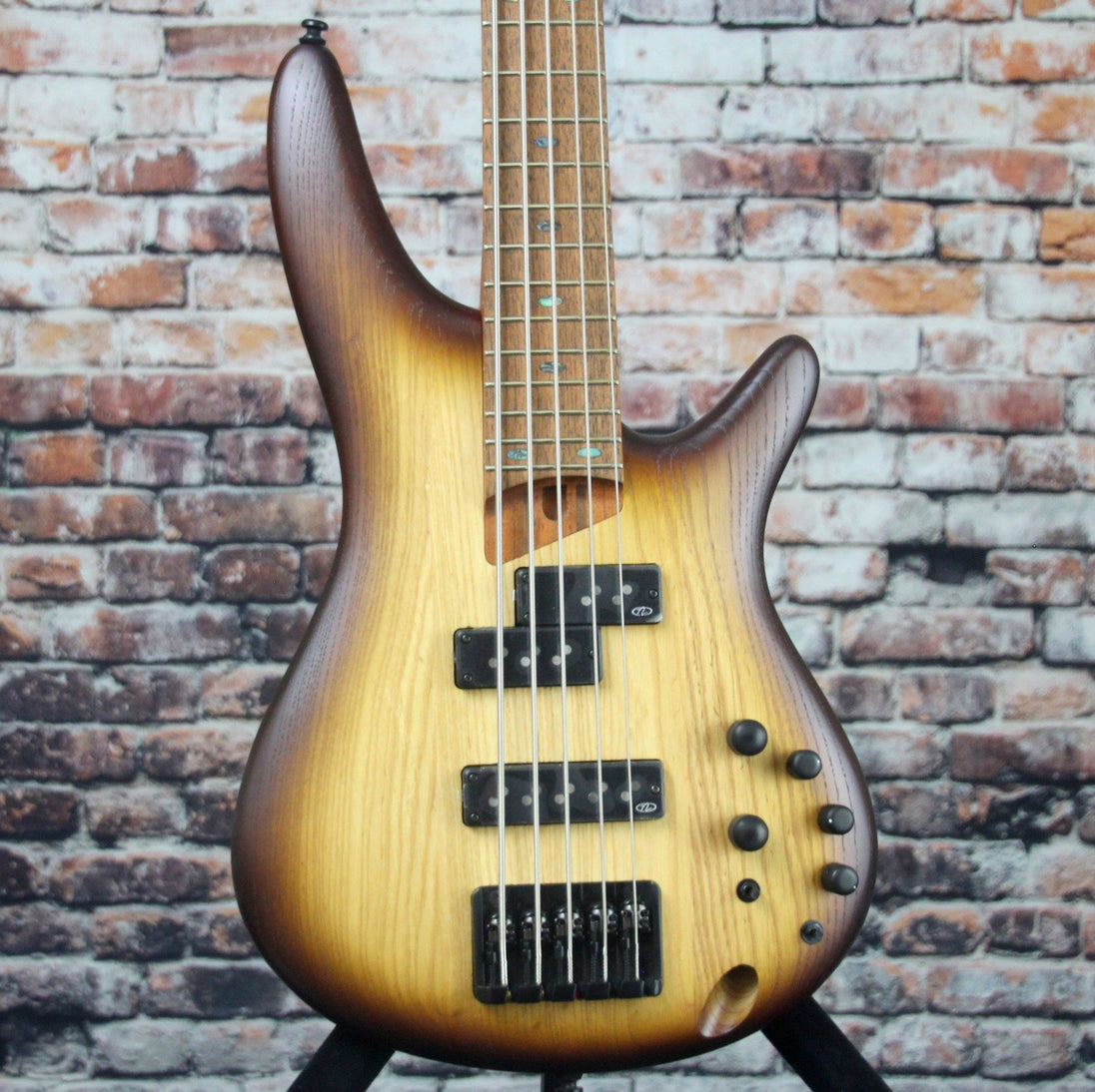 Ibanez SR655E 5-String Bass Guitar | Natural Flat Burst