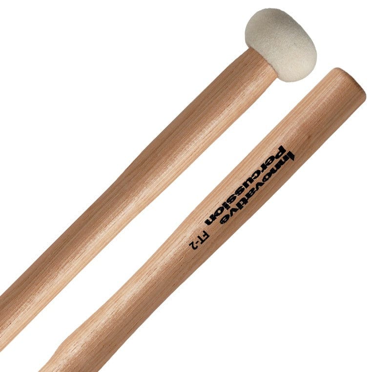 Innovative Percussion FT-2 multi-Tom Mallet | Hard Felt Hickory Shaft