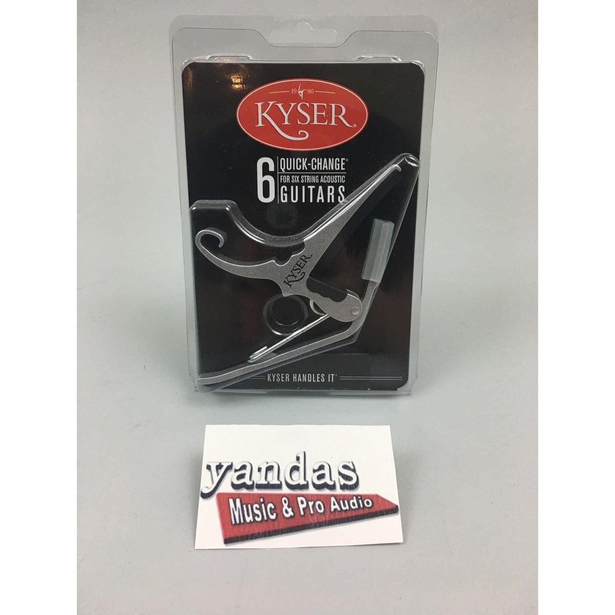 Kyser KG6 6-String Acoustic Guitar Capo | Quick Change | Silver