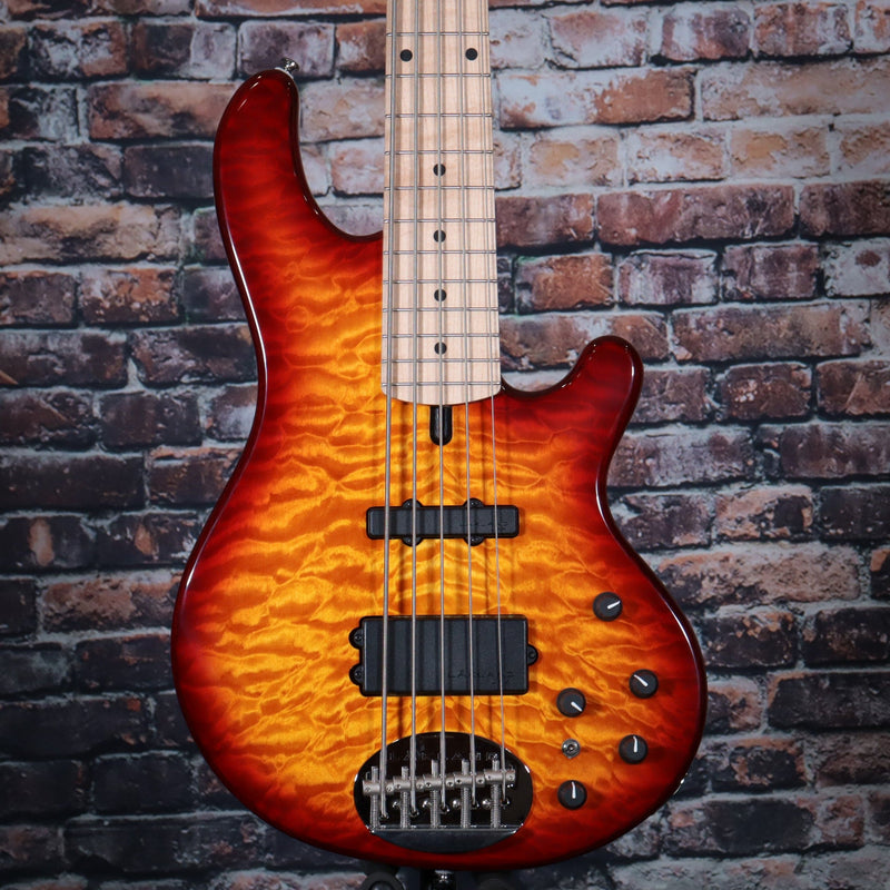Lakland 5 String Bass Guitar | 55-02 Honey Sunburst & Maple