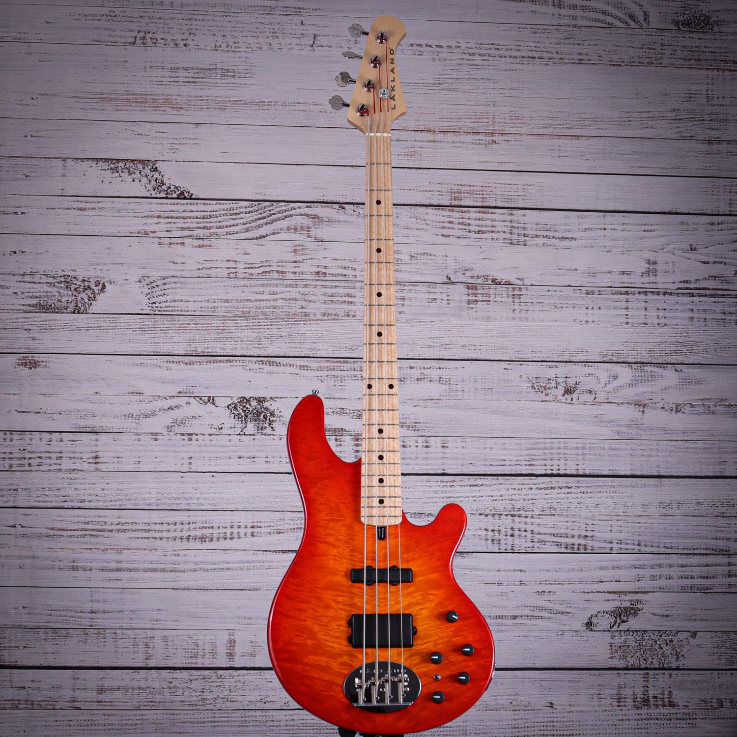 Lakland Skyline 44-02 Electric Bass | Cherry Sunburst with Maple FB