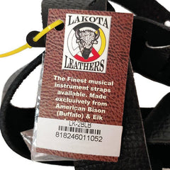 Lakota Leather Black 2" Bison Banjo Strap