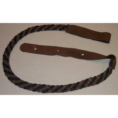 Lakota Leathers Flat Braid Mandolin Strap | Black & Chocolate