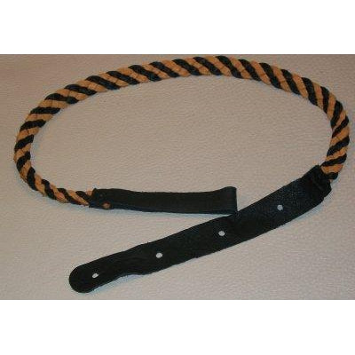 Lakota Leathers Flat Braid Mandolin Strap | Black & Tan