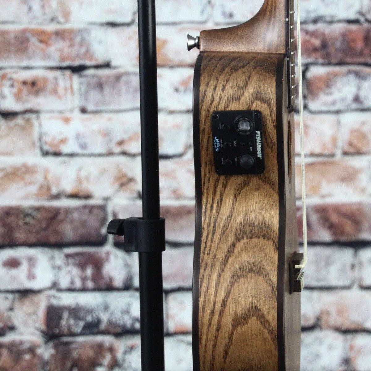 Lanikai Acoustic/Electric Concert Ukulele with Cutaway Oak Yandas Music