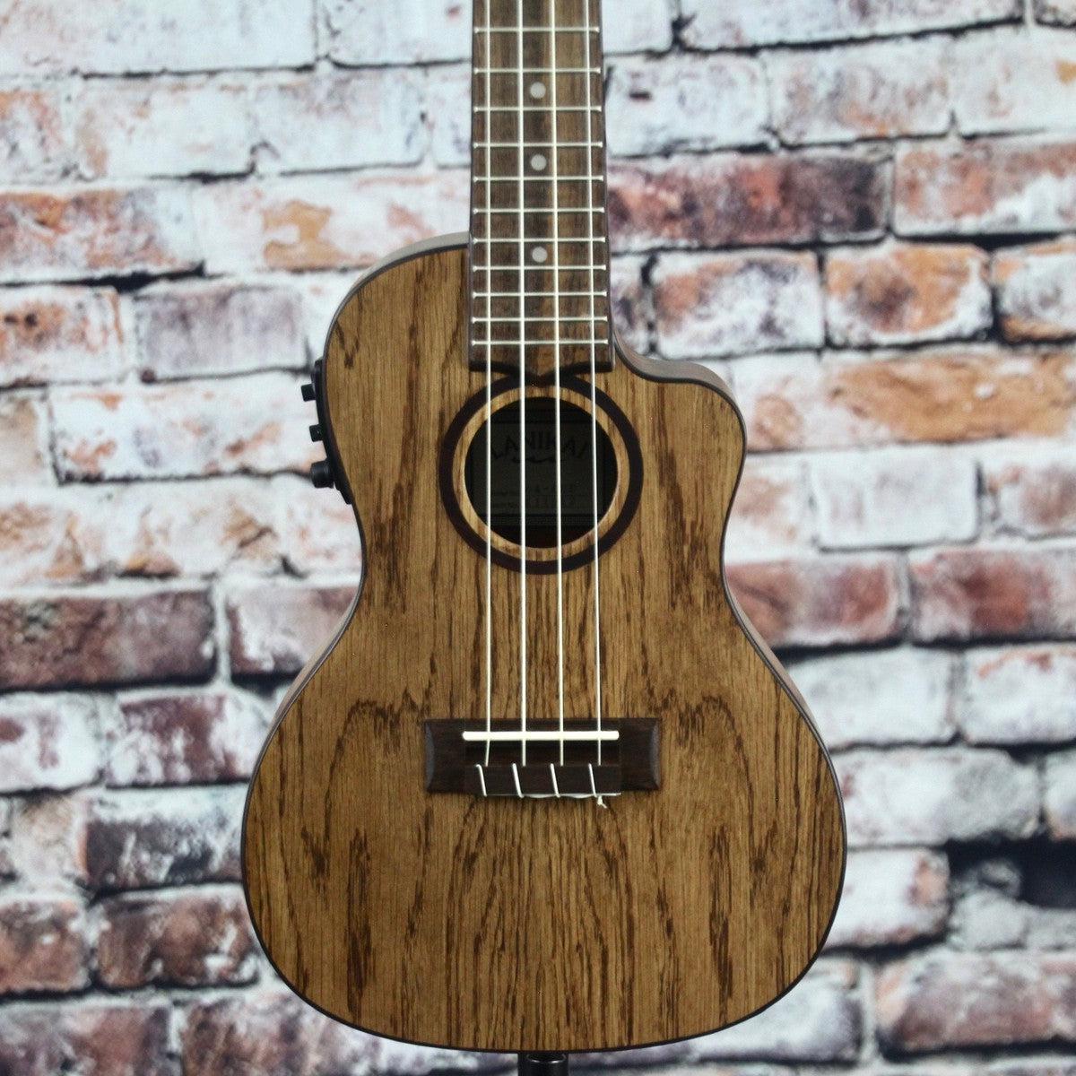Lanikai Acoustic/Electric Concert Ukulele with Cutaway Oak Yandas Music