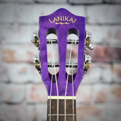 Lanikai Acoustic/Electric Tenor Ukulele | Quilted Maple Purple Stain