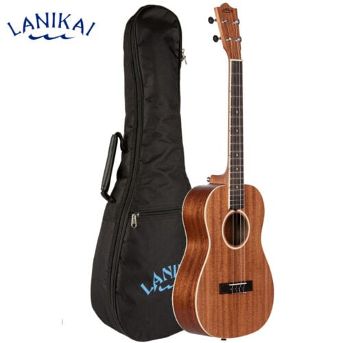 Lanikai LU Series LU21-B Okoume Baritone Satin Natural Finish Ukulele w/ Gig Bag