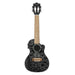 Lanikai Quilted Maple Black Stain Concert Acoustic Electric Ukulele