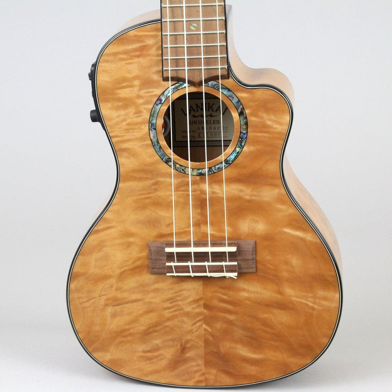 Lanikai Quilted Maple Concert Uke W/ Preamp | Natural Stain