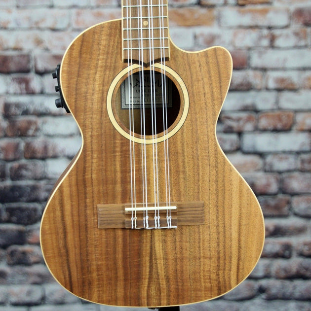 Lanikai Solid Acacia Top 8-String Tenor Ukulele With Kula Preamp | ACST-8CET