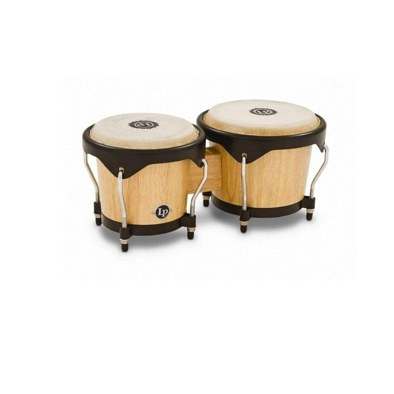 Latin Percussion Aspire Wood Bongos | Natural with Black Hardware