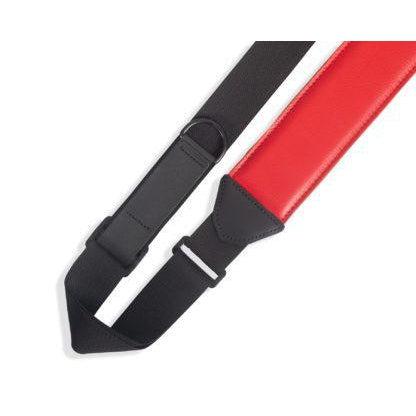 Levy's 2 1/2 inch Wide Garment RipChord Red Guitar Strap