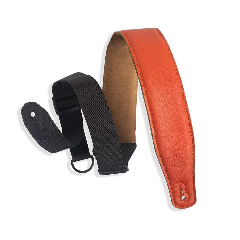 Levy's 2 1/2 inch Wide Orange Ergonomic RipChord Guitar Strap.