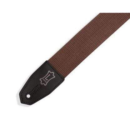 Levy's 2 inch Wide Brown Cotton RipChord Guitar Strap.