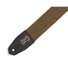 Levy's 2 inch Wide Green Cotton RipChord Guitar Strap.