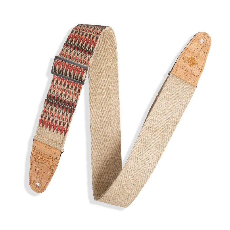Levy's 2 inch Wide Towers Hemp Guitar Strap