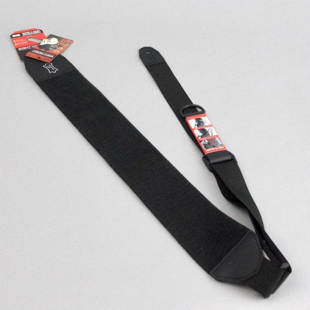 Levy's 3 inch Wide Cotton Black Guitar Strap.