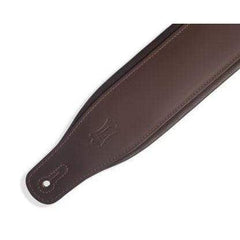 Levy's 3 inch Wide Dark Brown Top Grain Leather Guitar Straps
