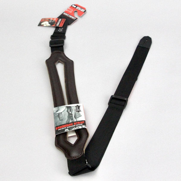 Levy's 3 inch Wide Ergonomic RipChord Dark Brown Guitar Strap.