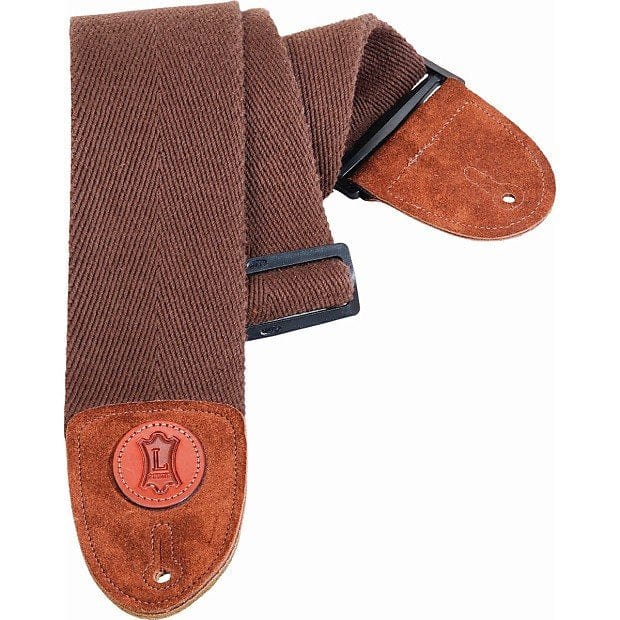 Levy's 3inch Wide Brown Cotton Bass Guitar Strap