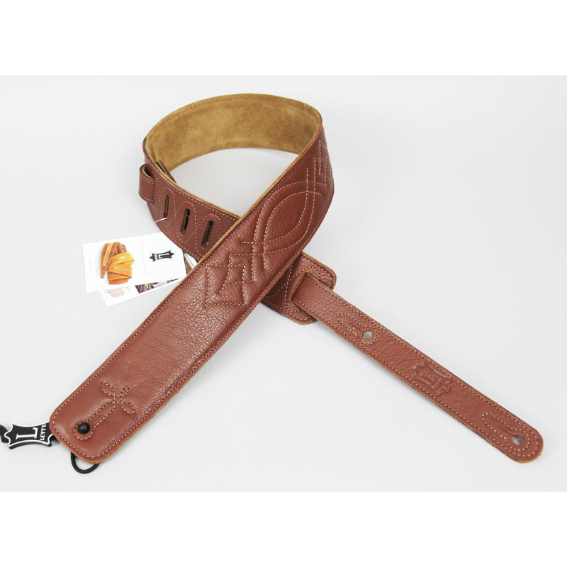 Levy's DM1SG Garment Leather Guitar Strap Brown