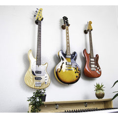 Levy's Forged Steel Guitar Hanger with Smoked Metal & Black Veg-Tan Leather Yoke Wraps