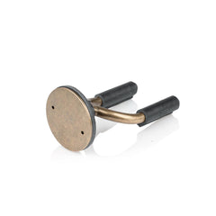 Levy's Forged Steel Guitar Hanger with Smoked Metal & Black Veg-Tan Leather Yoke Wraps