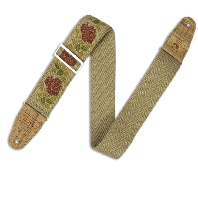 Levy's Hemp Guitar Strap | Pink & Red Rose