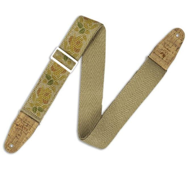 Levy's Hemp Rosa Guitar Strap | Yellow & Orange