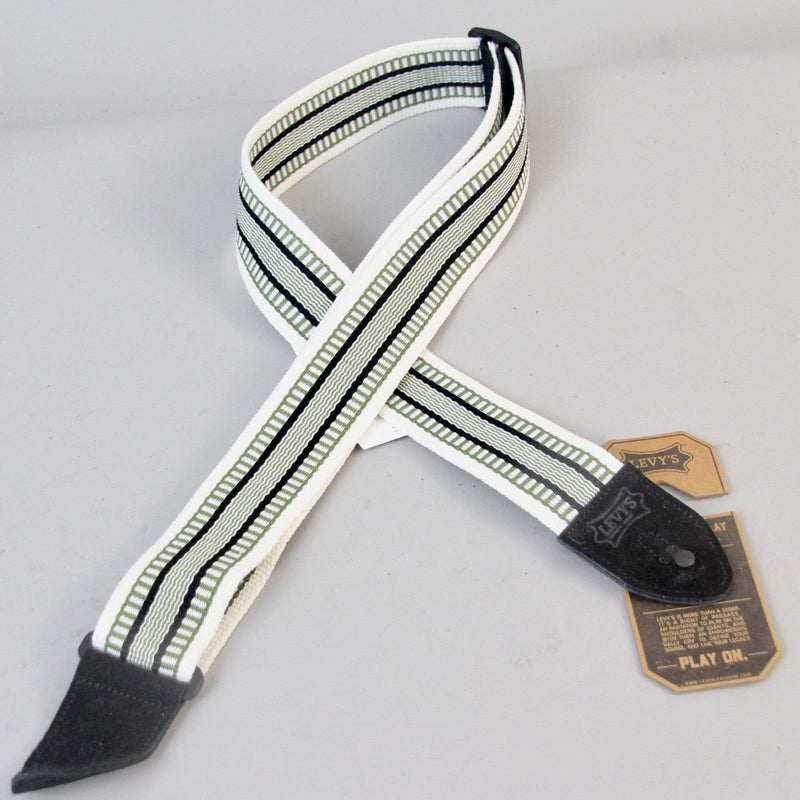 Levy's leathers Grasshopper Guitar Strap | Black/Green/White