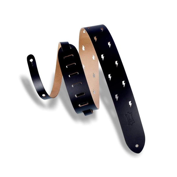 Levy's Leathers Lighting Bolt Punch Out Guitar Strap
