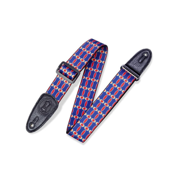 Levy's Leathers Signautre Icon Guitar Strap | Blue / Red