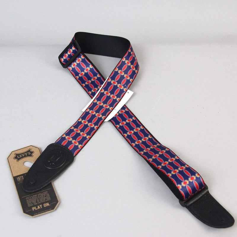 Levy's Leathers Signautre Icon Guitar Strap | Blue / Red