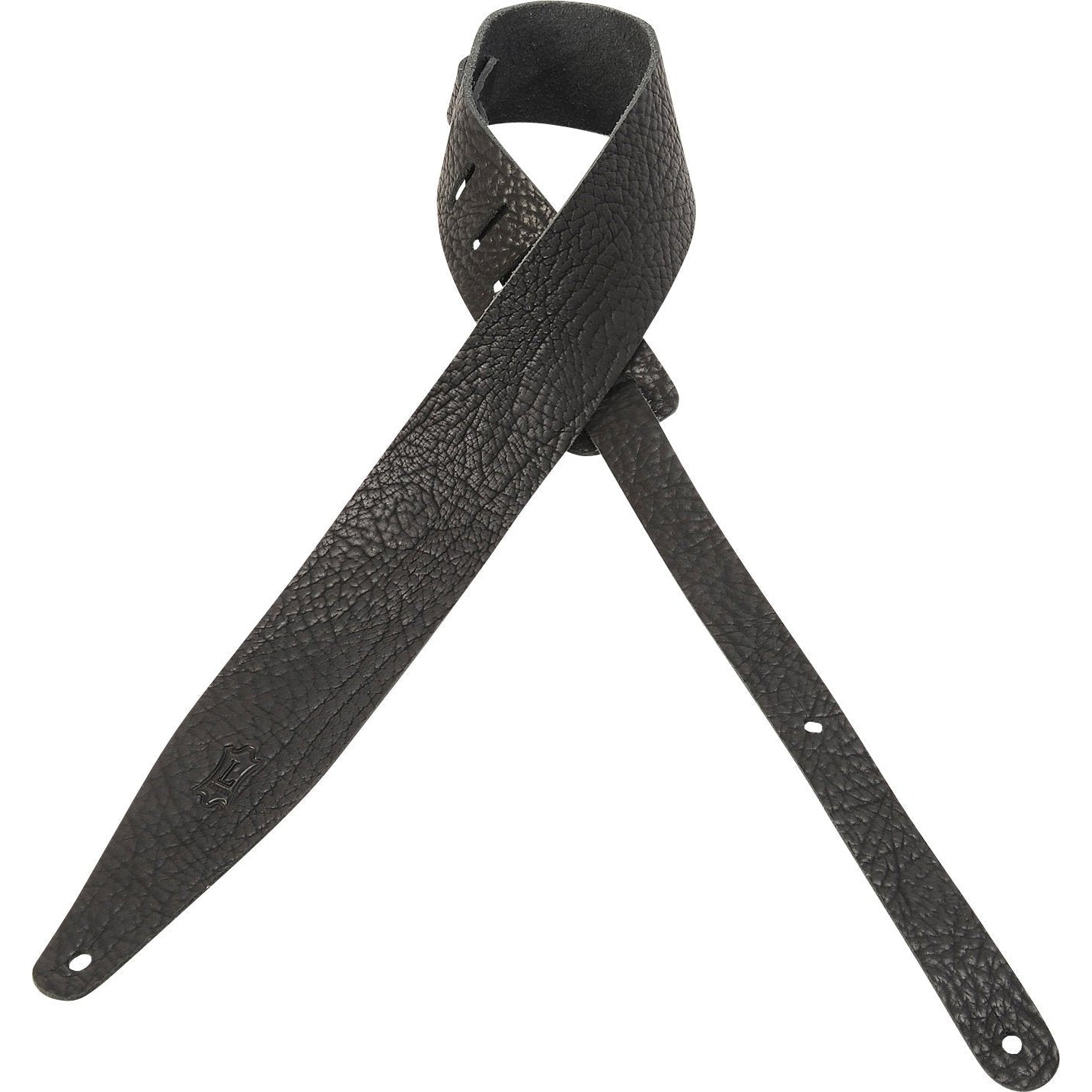 Levy's MVR317RTS-BLK Guitar Strap | Pebbled Texture Leather