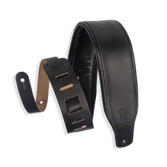 Levys Leather Guitar Strap | Padded Black