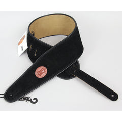Levys MSS3-4-BLK Wide Guitar Strap | 2 1/2" Wide Suede Leather