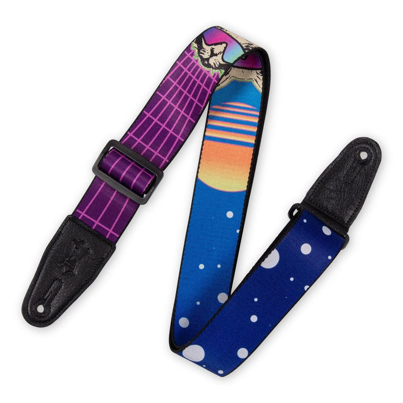 Levys Polyester Guitar Strap | Cyber Cat
